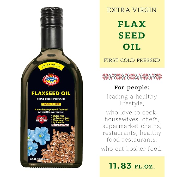 Natural Cold-Pressed Oil Variety Pack – Black Cumin Pumpkin Hemp &amp Flaxseed – Extra Virgin Unrefined Glass Bottles – 4 x 11.83 OZ – Ideal for Cooking