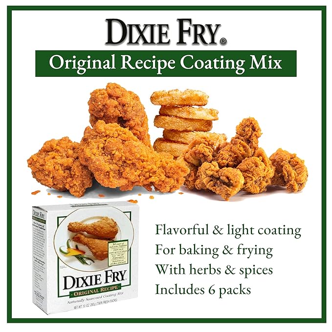 10-Ounce Original Recipe Coating Mix for Fried Chicken Pork Chops &amp Seafood (Pack of 6)