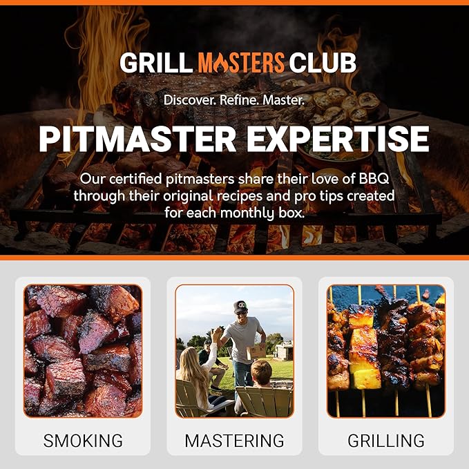 Grill Masters Club Low &amp Slow Bro BBQ Box | Premium BBQ Spices Sauces and Seasoning for the Ultimate Grill Master | Essential for Cooking Grilling and Smoking | Perfect Grill Gift for Men &amp