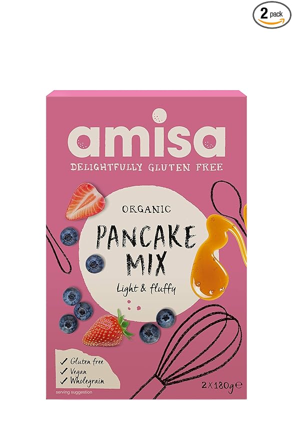 Amisa Organic Gluten Free Pancake Mix 360g - Pack of 2