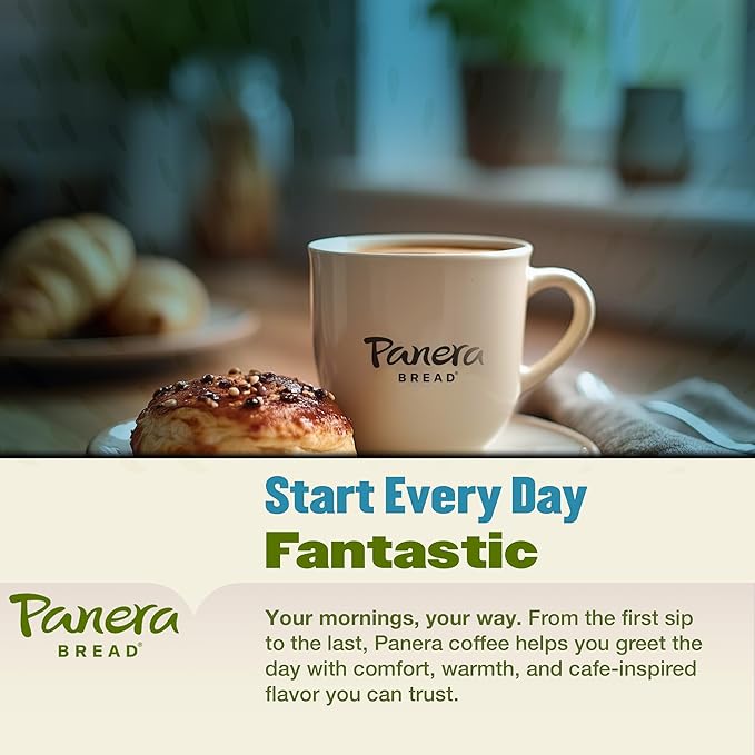 Panera Madagascar Vanilla Ground Coffee - Light Roast Natural Vanilla Flavor - 100% Arabica No Artificial Ingredients - Bakery-Cafe Quality - 12oz Bag Pack of 6 (72oz Total)