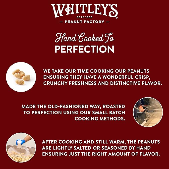 Whitley’s Salt &amp Vinegar Virginia Peanuts – Super Extra Large 'Home Cooked' Virginia Peanuts (20 Ounce Tin)