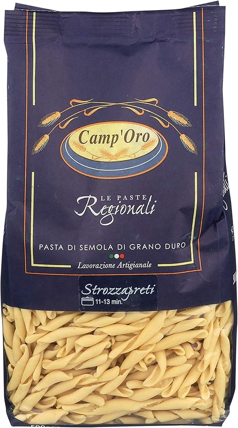 Camp'Oro Le Regionali Italian Pasta Strozzapreti 17.6 oz (Pack of 4) 4 lb