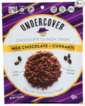Undercover Chocolate Quinoa Crisps - Milk Chocolate + Currants Quinoa Crisps | 8-Pack 2oz Bags | Gluten Free Nut-Free Allergen Friendly Kosher