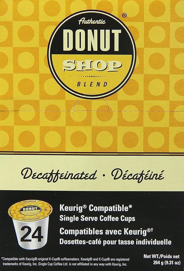 Authentic Donut Shop Blend Decaffeinated Single Cup Coffee for Keurig K-Cup Brewers 24 Count per Box 2 Boxes