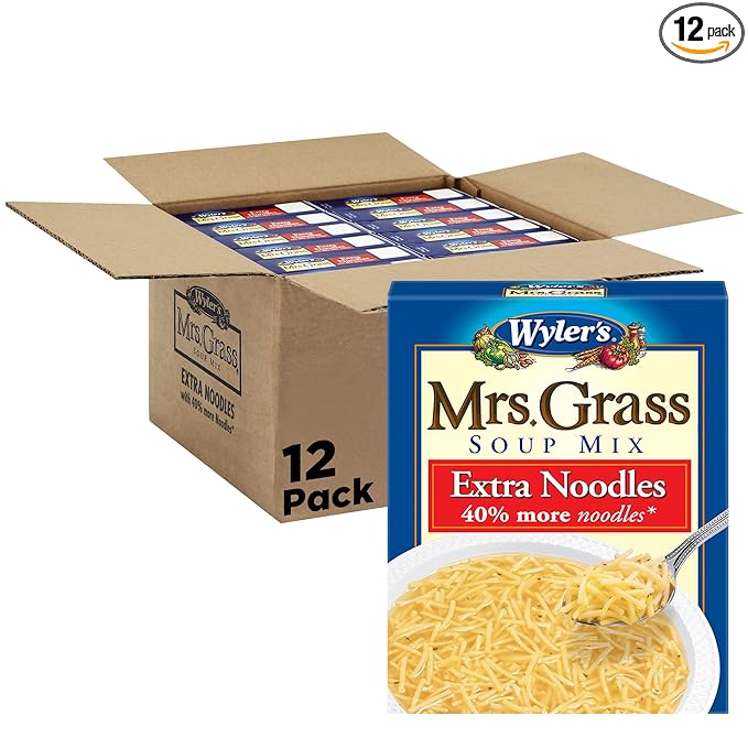 Wyler's Mrs. Grass Extra Noodles Soup Mix (5.2 oz Boxes (Pack of 12))