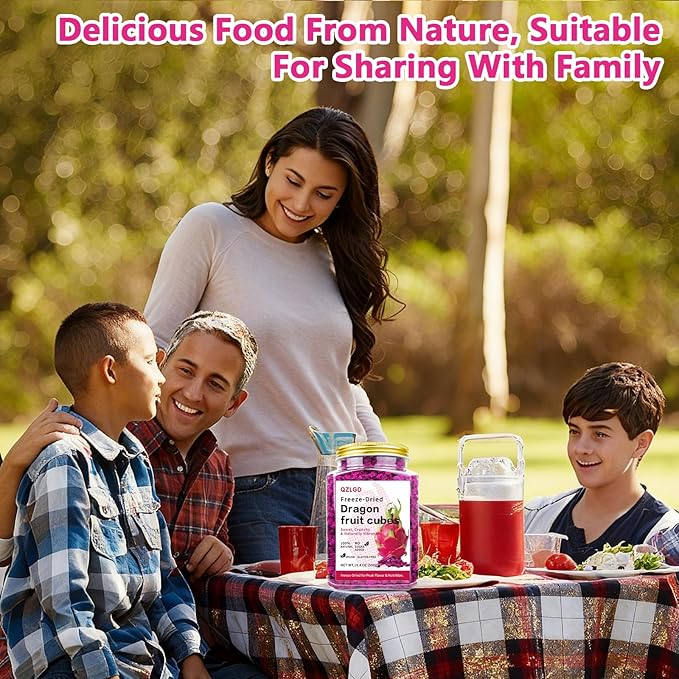 QZLGD Freeze-Dried Dragon Fruit 19.40Z/550g Freeze-Dried Fruit Dragon Frui-t Snacks No Sugar Added for Drink Baking Breakfast Cereal