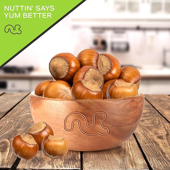 NUT CRAVINGS Raw Hazelnuts Filberts In Shell Whole (48oz - 3 LB) Bulk Nuts Packed Fresh in Resealable Bag Healthy Protein Food Snack Food Assortments Ideal for Trail Mixed Nuts
