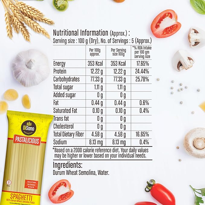 DiSano Pastalicious 100% Durum Wheat Spaghetti Pasta  500g