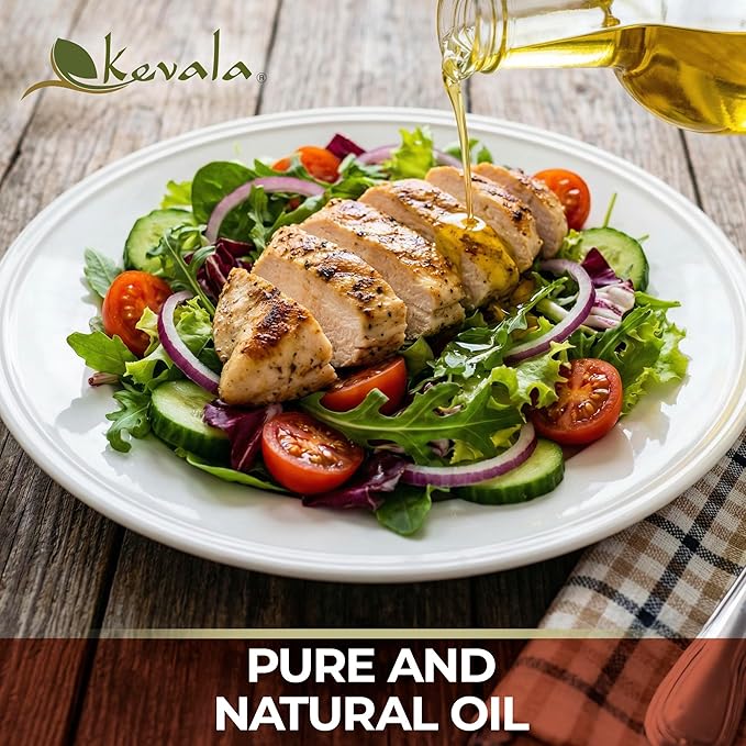 Kevala Canola Oil - Delicate Oil for Cooking and Baking with Mild Scent and Flavor Made with Carefully Selected non-GMO Seeds Great for Frying Crispy Snacks and Making Pasta Sauces 128 fl oz 1 gal