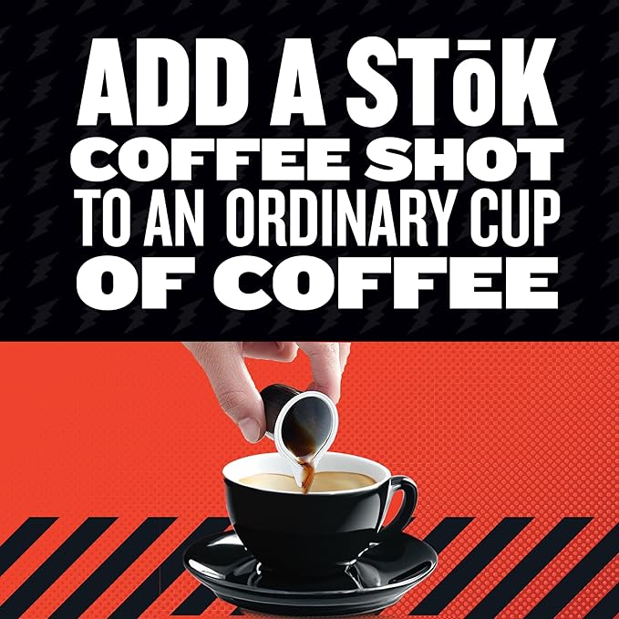 SToK Espresso Coffee Shots Black Unsweetened Dark Roast Coffee Ready to Drink Use for Lattes Americanos 13 ML Pods 264 Count
