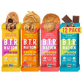 B.T.R. Nation Superfood Keto Protein Bar - Plant Based Vegan Protein | (12 Pack) Variety Pack | Low Carb Food Low Calorie Gluten Free No Sugar Alcohols Boosted with Superfoods