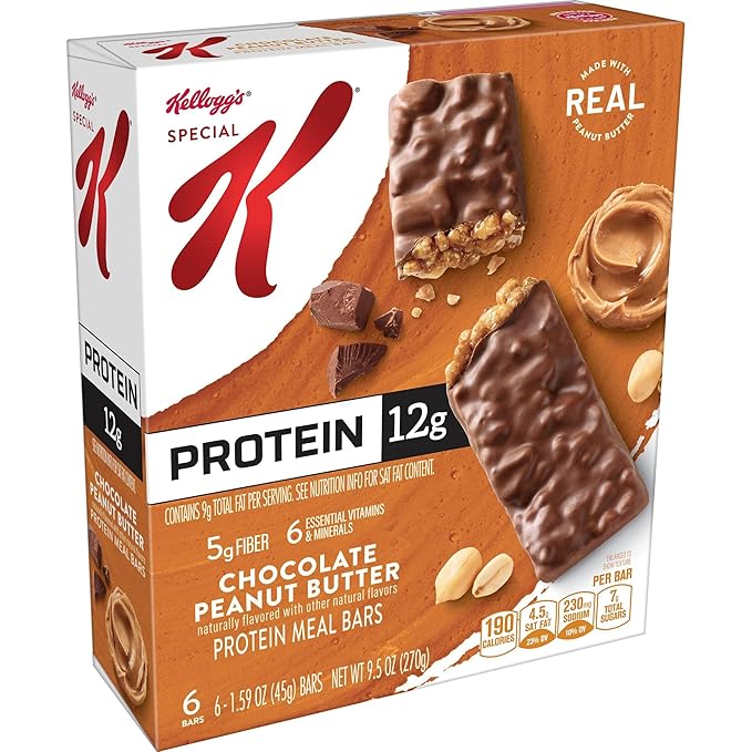 Special K Bar Protein Meal Bars 12g Protein Meal Replacement Chocolate Peanut Butter (3 Boxes)