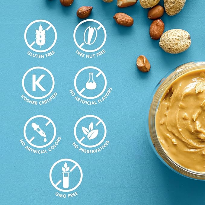 SKIPPY Natural Creamy 1/3 Less Sodium &amp Sugar Peanut Butter Spread 15 oz Jars (Pack of 12)– Gluten-Free 7g Protein per Serving