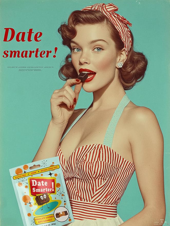 Date Smarter Chocolate Covered Date Caramels - Naturally Sweetened with Real Dates - Vegan Gluten-Free Dairy-Free Refined Sugar-Free Plant-Based Snack Bites - Great Anytime Snack - 2.8 oz 3 Pack