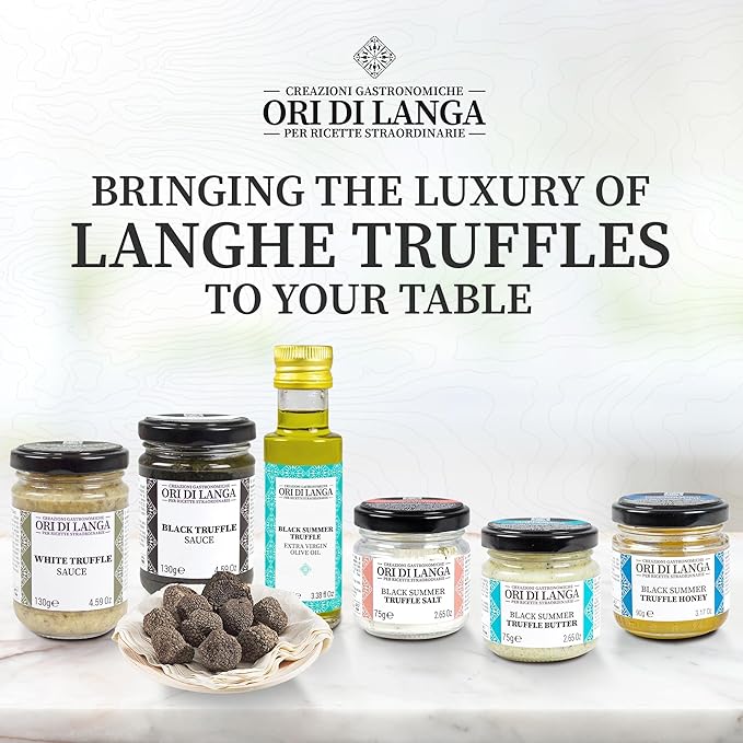 Alba White Truffle Sauce - Gourmet Truffle Pasta Sauce Made with Mushrooms &amp White Truffles Foraged in Italy All Natural Vegan Italian Food Products from Italy Non-GMO - Ori di Langa - 4.59 oz