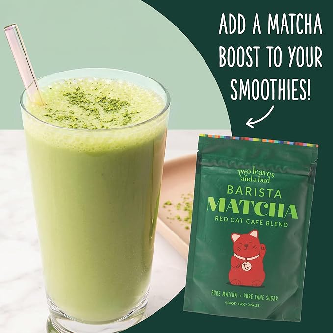 Two Leaves and a Bud Barista Matcha Sweetened Latte Blend (60 Servings) Japanese Matcha Latte Powder Matcha Green Tea Powder 1 Resealable Bag 2 lbs (907g)