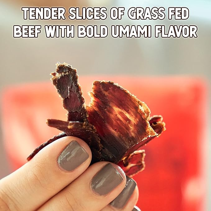 Ayoba Spicy Grass Fed Beef Biltong Slices (2 Ounce Pack of 3) - Keto Friendly Air-Dried Grass Fed Beef Paleo Snacks - Gluten Free Whole 30 Approved Sugar free No Carb Meat Snacks