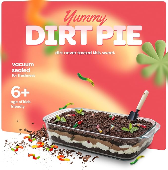 BAKETIVITY Dirt Pie Kids Baking Kit | Delicious Chocolate Cake Kids Baking Set for Girls &amp Boys | Baking Set for Kids with Pre-Measured Ingredients | Perfect Family Gifts for Cooking Lovers Ages 6