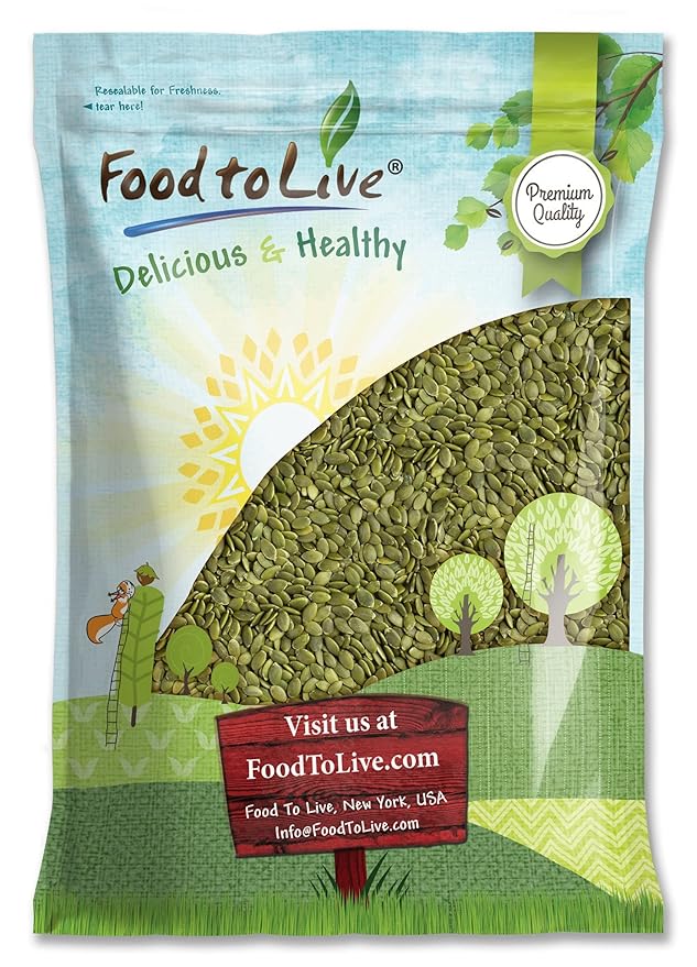 Food to Live Pepitas/Semillas de calabaza (Crudas sin cascara) (12 Pounds)