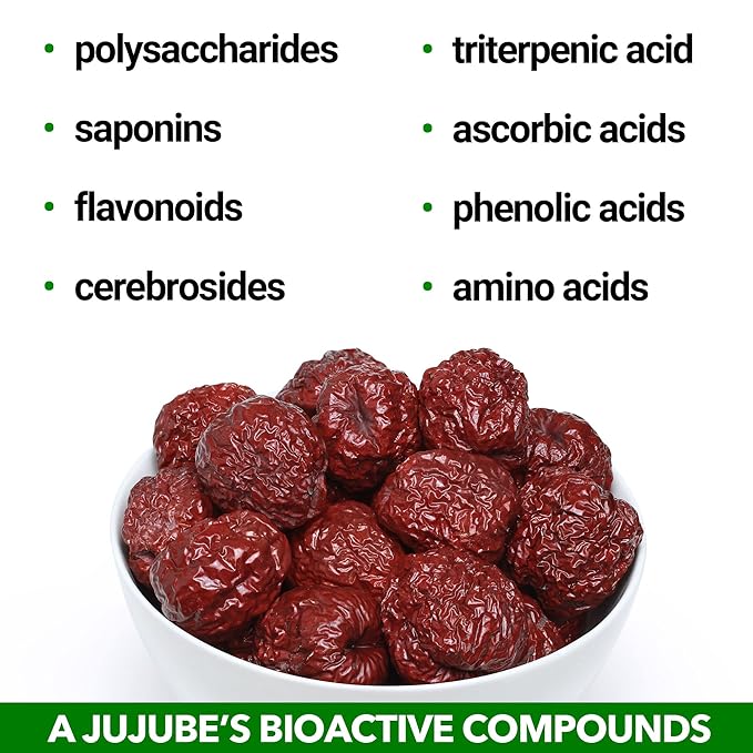 JUJUME | USDA Organic California Grown Jujubes Red Dates | Individually Sorted 3X for QA | High Grade Superfood | Healthy Dried Fruit | Certified All-Natural Non-GMO | 10-pack 6 oz. bags