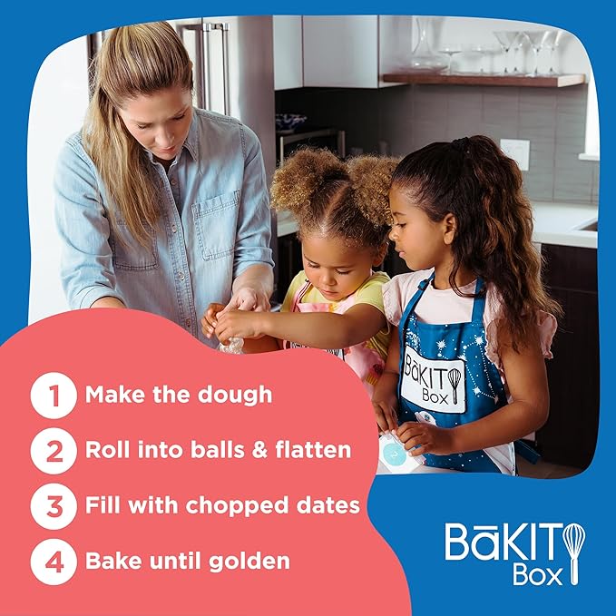 BāKIT Box Maamoul Cookie Baking Kit for Kids – Make Lebanese Date-Filled Cookies + Learn Culture – Printed Recipe &amp Activity Guides – Educational STEM Gift