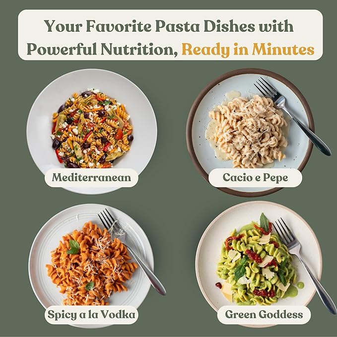 Chef’s Kiss Protein Rotini | 24g Protein High Fiber | Gluten Free Plant-Based Lower Carb Pasta Made from Lupins | No Fillers No Gums | Nutrient Dense High Protein | Non GMO | 3-pack (8oz)