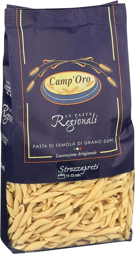 Camp'Oro Le Regionali Italian Pasta Strozzapreti 17.6 oz (Pack of 4) 4 lb