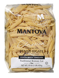Mantova Italian Bronze Die Penne Rigate Pasta - 100% Durum Wheat Semolina Bronze Die Penne Rigate - Product Of Italy 16 Oz (Pack of 6)