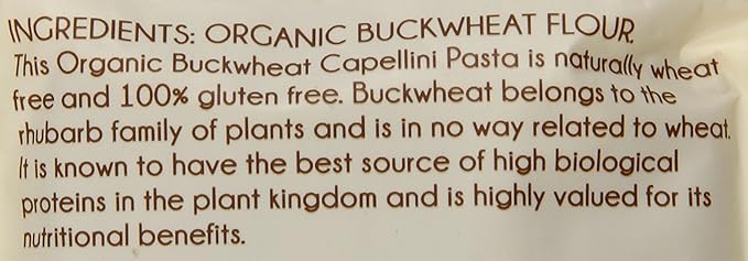 Bgreen Organic Buckwheat Angel Hair Pasta 8.8 Ounce (Pack of 12)