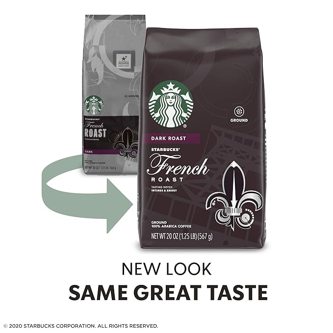 Starbucks Dark Roast Ground Coffee — French Roast — 100% Arabica — 1 bag (20 oz.)