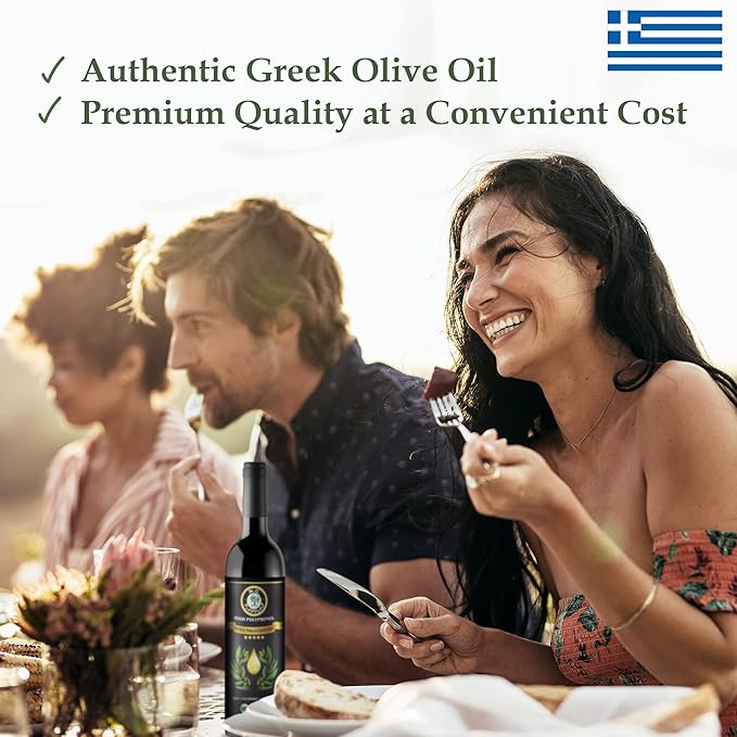 M.G. Pappas Extra Virgin Olive Oil High Polyphenol EVOO - Cold Pressed &amp Unfiltered Greek Olive Oil - Over 500mg/kg Polyphenols with High Hydroxytyrosol - Award-Winning Organic Quality - 12.7oz (
