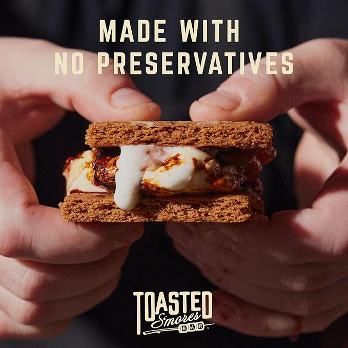 Toasted S'mores Bar Winter Mint Artisan S'mores Kit Contains Dark Mint Chocolate Squares Spiced Graham Crackers and Vanilla Marshmallows Pack of 4