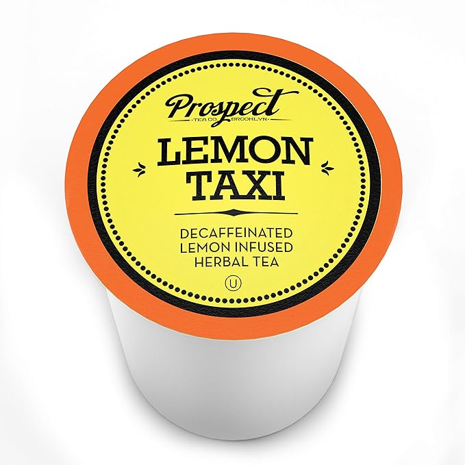 Prospect Tea Co. Decaffeinated Lemon Taxi Herbal Tea Pods Compatible with K Cup Brewers Including 2.0 40 Count