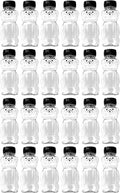 12 Ounce Clear Plastic Squeezable Honey Bears with Sealable Flip Top Lids - BPA Free Hand Wash Only (Black 24 Pack)