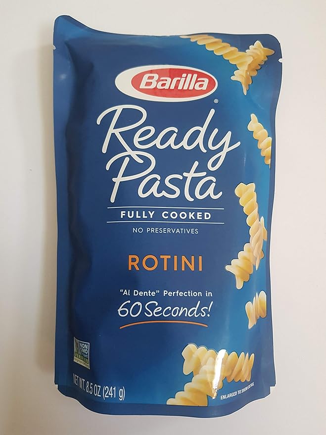8-pack Variety Barilla Ready Pasta: 2 pouches each of Rotini Penne Elbows and Gemelli [2020]