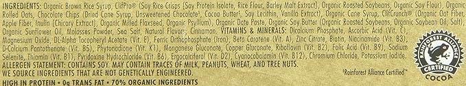 Clif Bar Cool Mint Chocolate 70% Organic (12x2.4oz)
