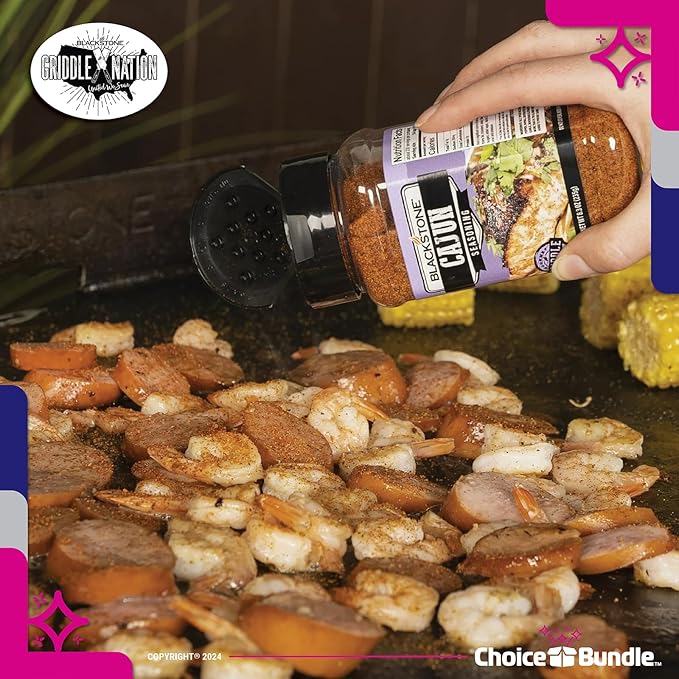Blackstone Cajun Pineapple Sriracha Tequila Lime Seasoning - Gourmet Griddle Premium BBQ Barbecue Rub 3 Pk Choice Bundle (22.6 oz) + BBQ Guide &amp Bottle Opener (5 Items)!