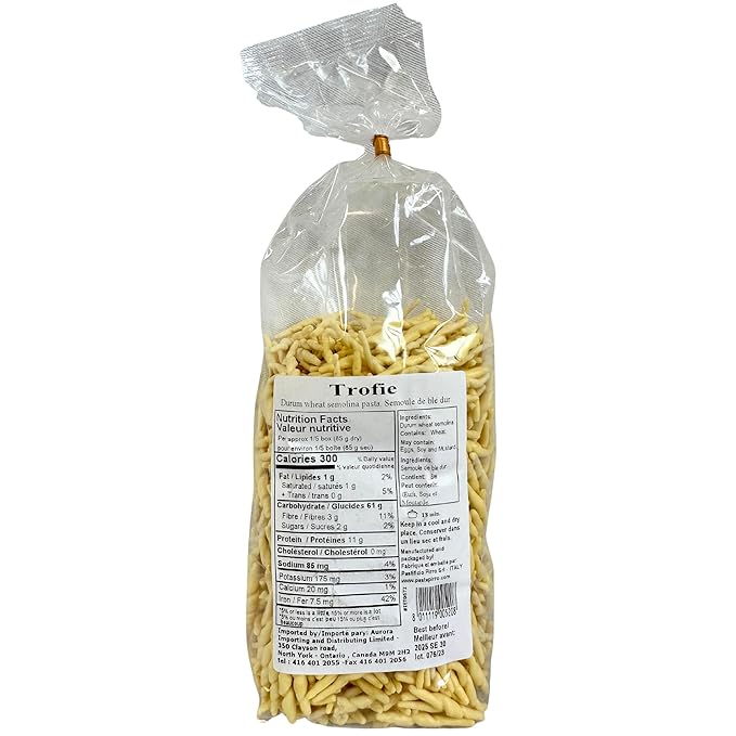 Pasta Pirro Trofie Busiate Pasta from Italy 17.6 oz. (500g)(Pack of 2) Gemelli - Twisted Strozzapreti - Slow Dried - Made with Durum Wheat Semolina - Spiral Fusilli - Trofie Liguri
