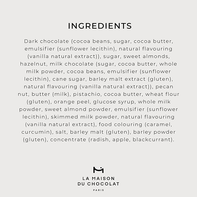 LA MAISON DU CHOCOLAT Pralines Gift Box Gourmet Milk and Dark French Chocolate Gift Box (16 Pieces)