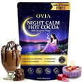 OVIA Night Calm – Melatonin-Free Magnesium Mushroom Hot Cocoa for Sleep – Nighttime Hot Chocolate with L-Tryptophan L-Theanine &amp Reishi – Relaxation Stress &amp Cortisol Support | 30 Servings