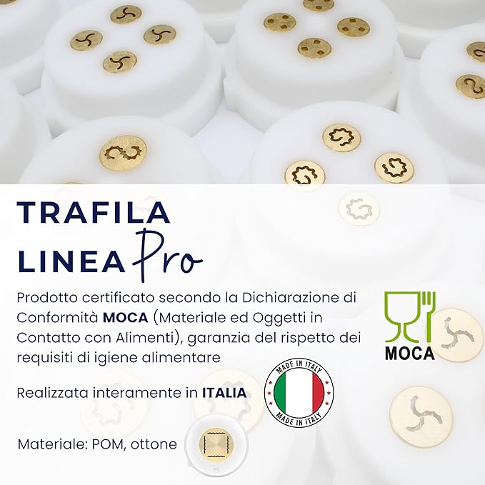Die Line Pro N°39R Pappardelle Rigate 19 mm made of POM with professional inserts compatible with the Philips Pasta Maker Avance/7000 series