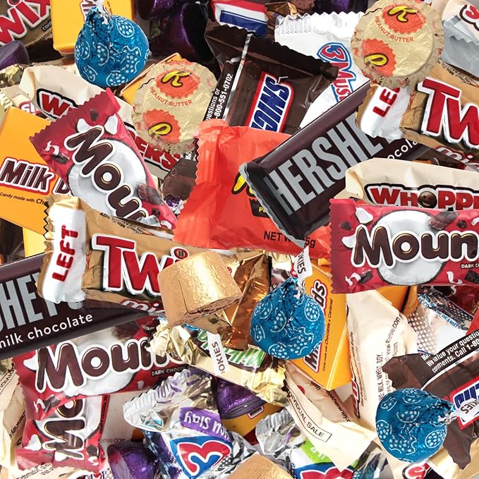 Chocolate Candy Variety Pack in Red Gift Box  Bulk Individually Wrapped Mini Chocolate Candy Variety Pack Ideal  Bulk Chocolate Perfect for Parties Office Treats and Holiday Celebrations (5 Pou