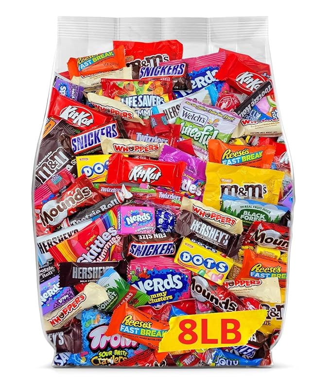 Assorted Chocolate Candy Variety Pack Bulk - 8lb Bulk Easter Candy Individually Wrapped Chocolate Candy for Easter Party Favors Goodie Bags Parade Candy Pinata Fillers Office &amp School Treats -