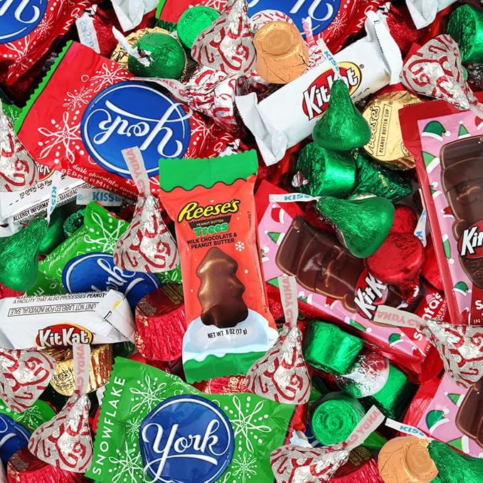 Christmas Chocolate Mix 5lb Pack of Christmas Candy Individually Wrapped Perfect Chocolate Candy for Stocking Stuffers and Special Holiday Moments