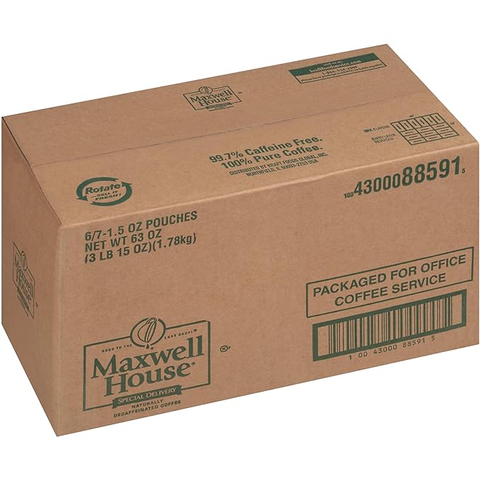 Maxwell House Special Delivery Shy Roast Decaf Ground Coffee (1.5 oz Bags Pack of 6)