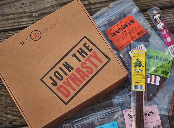 Jerky Dynasty Fatman's Beef Jerky &amp Buffalo Bob's Sticks Variety Pack - Zesty Lemon Pepper Smoky Green Chile &amp Fiery Habanero Flavors - Food Snacks Variety Pack For Adults - Tender Chewy Tex