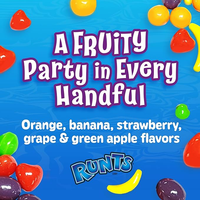 Wonka Runts Hard Fruity Candy 5 Ounce Theater Candy Boxes (Pack of 12)