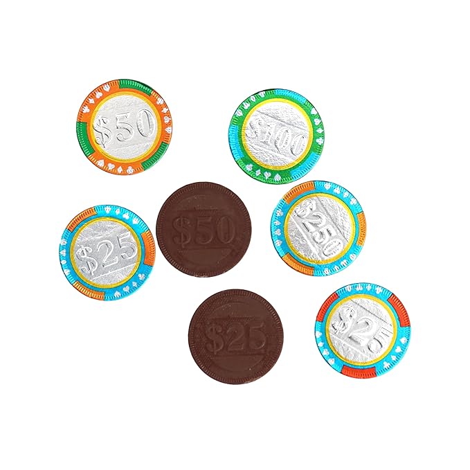 Milk Chocolate Casino Coins 2 Pound Bulk Bag Chocolate Coins Individually Wrapped Chocolates