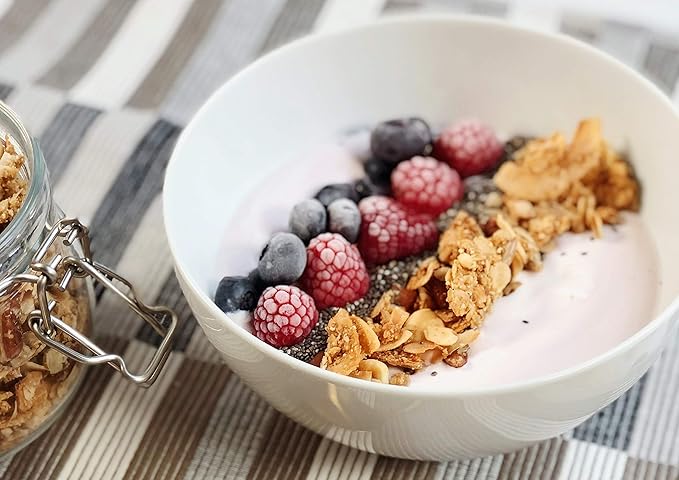 Food to Live Organic Golden Crunchy Granola 1.5 Pounds - Small Batch Handcrafted Bulk Great as Snack for Breakfast Cereals Contains Hazelnuts Pecan Nuts Almonds Coconut Flax Sunflower Seeds